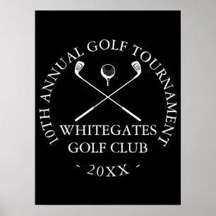 Póster Letrero personalizado para torneo de golf