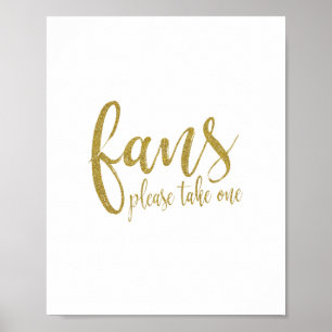 Póster Letreros de boda de 8x10 con brillo dorado para ab