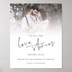 Póster Letreros de Bodas con Fotos de Historias de Amor A