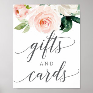 Póster Letreros de regalos y tarjetas Blushing Blooms