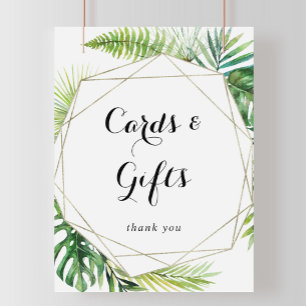 Póster Letreros y regalos de tarjetas de destino geométri