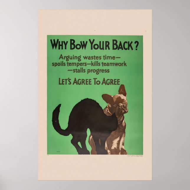 Póster Let's Agree to Agree! - 1920s Mather Business (Frente)