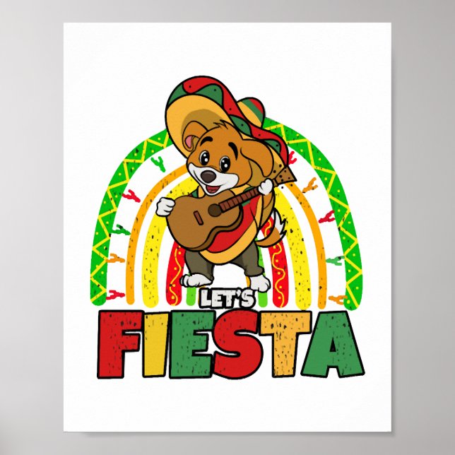 Póster Lets Fiesta Dog (Frente)
