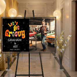 Póster Let's Get Groovy Men's 60th Birthday Photo