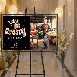Póster Let's Get Groovy Men's 60th Birthday Photo