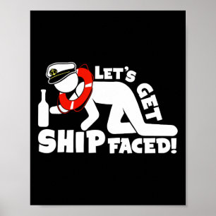Póster Lets Get Ship Facture - vacaciones de cruceros fam