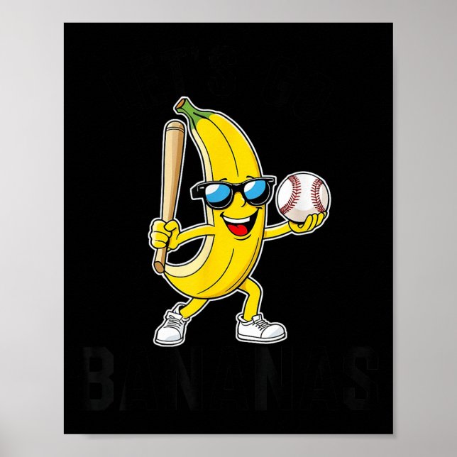 Póster Let's Go Bananas Funny Banana Merch  (Frente)