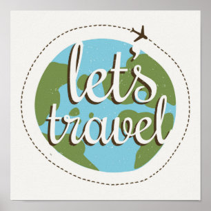 Póster Lets Go Travel