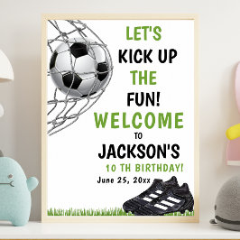 Póster Let's Kick up the fun!, Funny Soccer Birthday