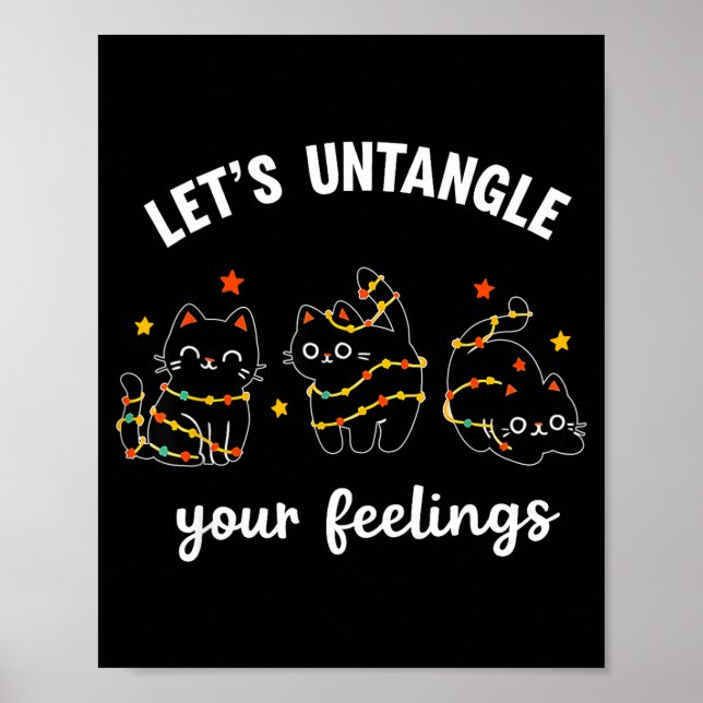 Póster Let's Untangle Your Feelings School Counselor Chri (Frente)