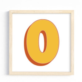 Póster Letter Art Poster, O Monogram, Bold Type Initial 