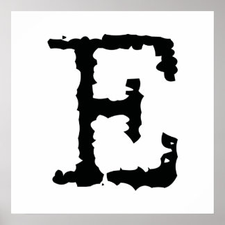 Póster Letter E