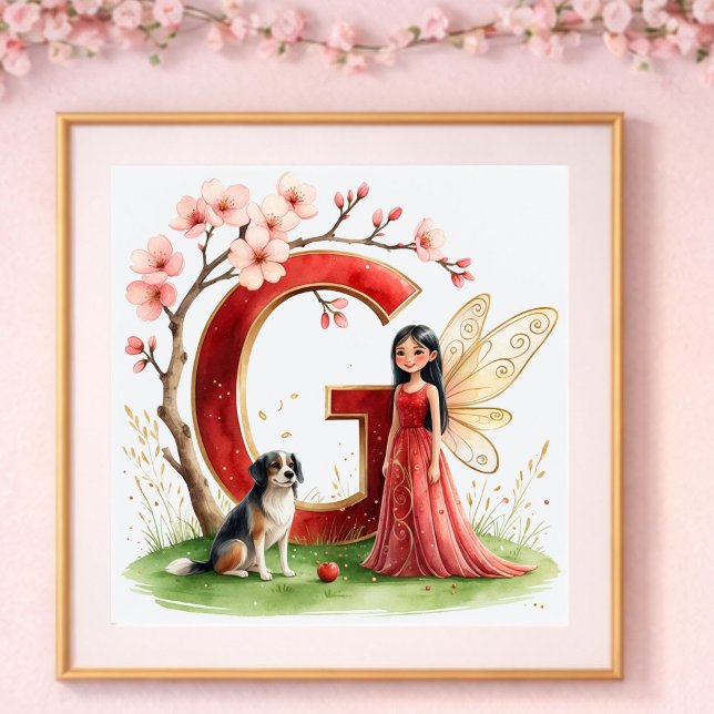 Póster Letter G Chinese Dog Fairy Poster - Alphabet Art (Subido por el creador)