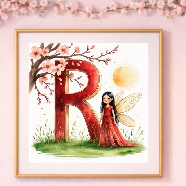 Póster Letter R Sunrise Fairy Poster Golden Sun Alphabet  (Subido por el creador)