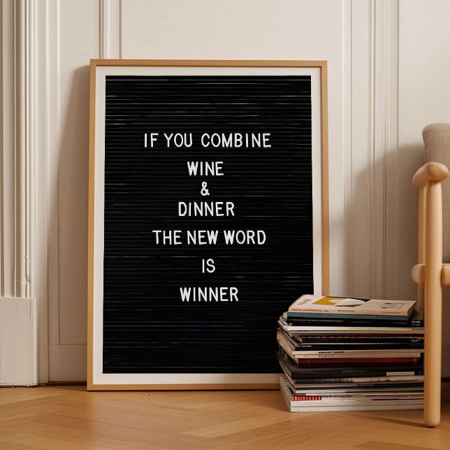 Póster Letterboard Print Wine Print Funny Kitchen Print  (Subido por el creador)