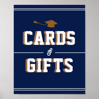 Póster Letterman Graduation NAVY Cards & Favors 