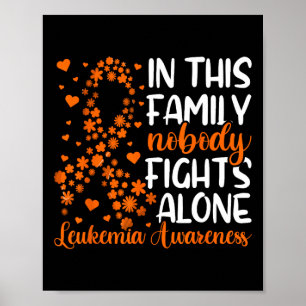 Póster Leucemia Apoyo familiar Conciencia sobre la leucem