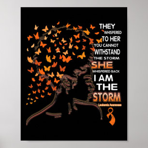 Póster Leucemia Conciencia de las mujeres negras