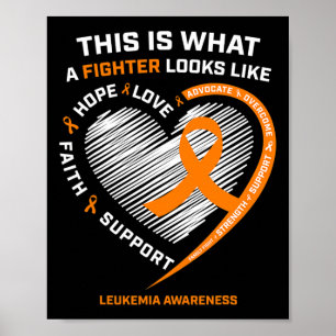 Póster Leucemia Luchador de Conciencia Regalos Hombres Mu