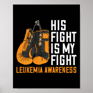 Póster Leucemia Mi Naranja De Boxeo De Lucha Leucemia Cin