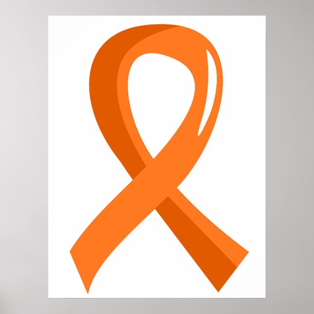 Póster Leucemia Naranja Ribbon 3 (Frente)