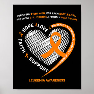 Póster Leucemia Sensibilización Hombres Mujeres Niños Leu