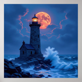 Póster Leuchtturm am Rande der Welt