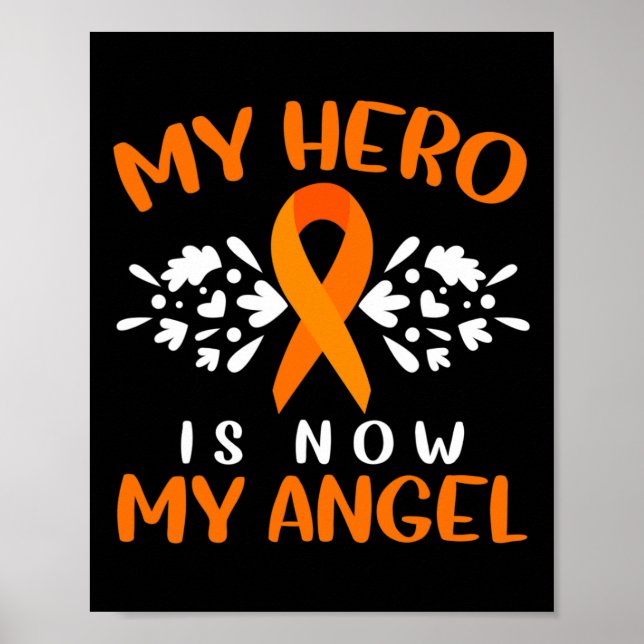 Póster Leukemia Awareness I Wear Orange For Someone Butte (Frente)