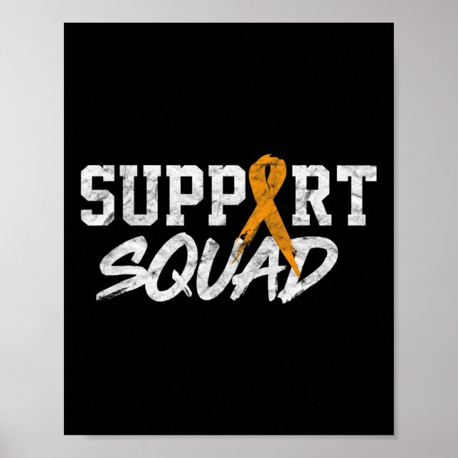 Póster Leukemia Awareness Month Support Squad Blood Cance (Frente)