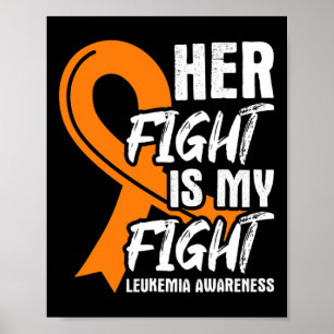 Póster Leukemia Cinta de Conciencia Su Lucha Mi Lugar De 