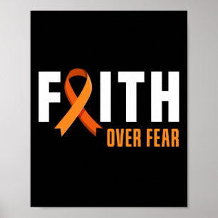 Póster Leukemia Guerrera Fe Teme A Dios Leucemia Cáncer D