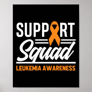 Póster Leukemia Guerrero Apoyo Escuadrón Leucemia Cáncer