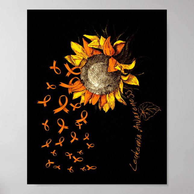 Póster LEUKEMIA Sensibilización Girasol (Frente)