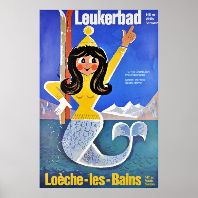 Póster Leukerbad, Station thermale, (Frente)