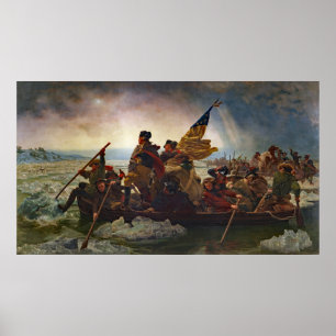 Póster Leutze Washington Crossing Delaware Painting