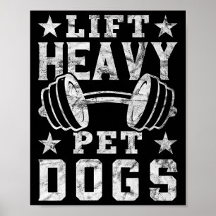 Póster Levanta Perros Domésticos Pesados Gimnasio Para Le