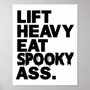 Póster Levanta Pesado Come Espeluznante Divertido Hallowe