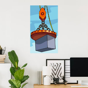 Póster Levantamiento de grúa