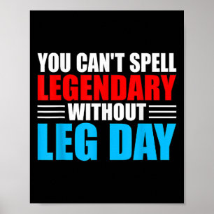 Póster Levantamiento de pesas No se puede escribir legend