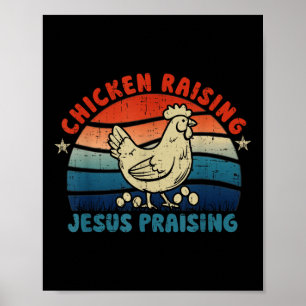 Póster Levantamiento de pollo y aumento; Alabanza de Jesú