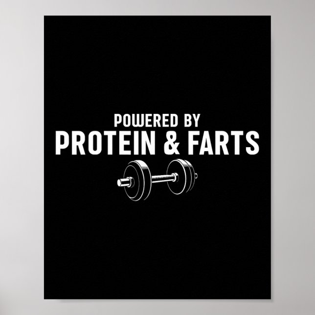 Póster Levantamiento Del Peso Con Proteína Y Faros (Frente)