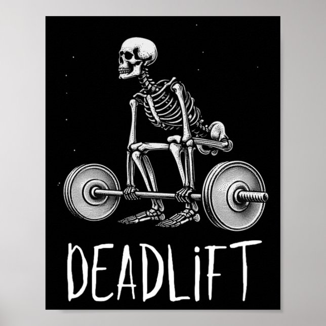 Póster Levantamiento del peso de Halloween con el entrena (Frente)