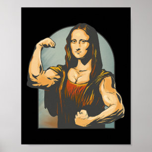Póster Levantamiento Mona Lisa Fitness Bodybuilding