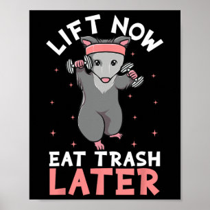 Póster Levantamiento Opossum Funny Workout Gift Bodybuild