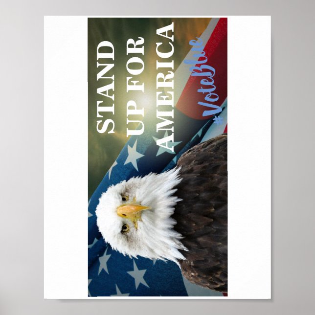 Póster LEVANTAMIENTO POR ESTADOS UNIDOS #VoteBlue T-Shirt (Frente)