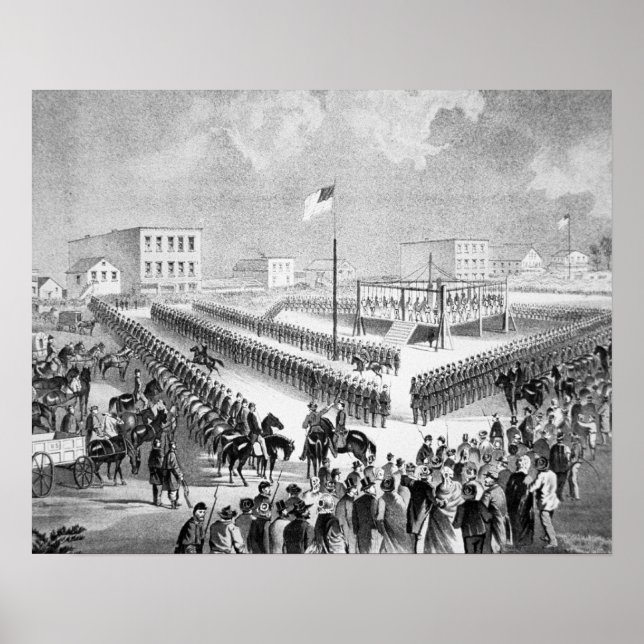 Póster Levantamiento sioux santee, Mankato, Minnesota, 18 (Frente)