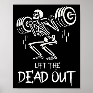 Póster Levantar El Gracioso Y Muerto Peso De Halloween