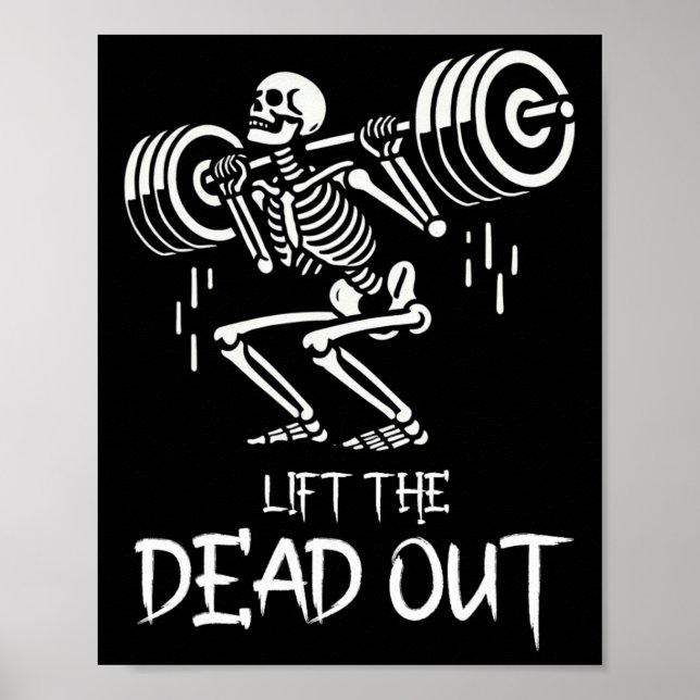 Póster Levantar El Gracioso Y Muerto Peso De Halloween (Frente)