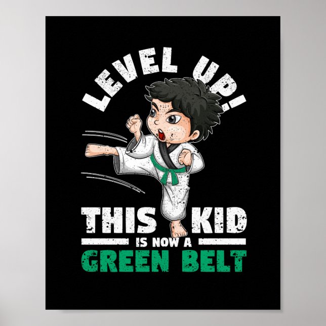 Póster Levantar Este Niño Es Ahora Un Karate De Cinturón  (Frente)