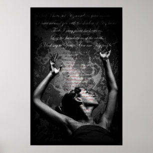 Póster Levantar las manos sagradas